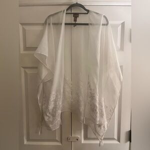 Chico's Sheer White Shawl